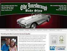 Tablet Screenshot of oldejonesboroughbodyshop.com